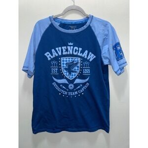 Harry Potter Ravenclaw Quidditch Team Captain Shirt Universal Studios Blue Men M